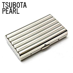 坪田パール シガレットケース カジュアルメタル ブラック プレーン 20