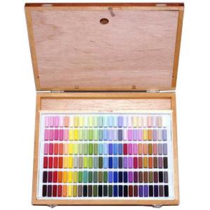 ラウニー ソフトパステル 192色木箱セット （全色セット ホワイト