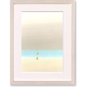 h*i様 葉祥明 「春の風」複製画 ホワイトフレーム付き h*i様 葉祥明