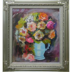 絵画 油絵 遠藤 勝 肉筆油絵 風景画 北アルプス 眺望 F10 : アートフジ