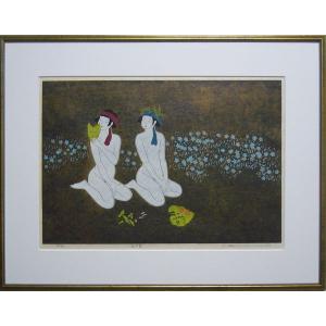 竹内敏彦 絵画 油絵 肉筆油絵 風景画 山麓の民家 F6 送料無料 : アート