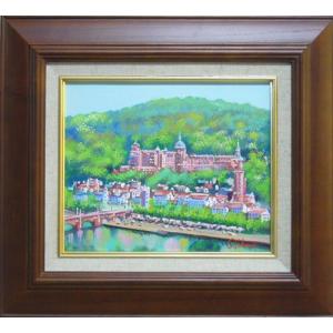 竹内敏彦 絵画 油絵 肉筆油絵 風景画 山麓の民家 F6 送料無料 : アート