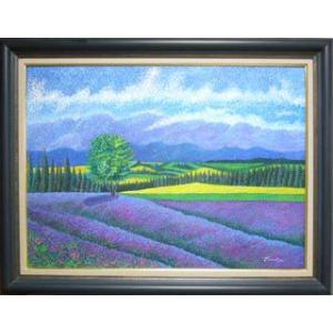 絵画 油絵 青木今陽 肉筆油絵 静物画 オレンジ色の百合 F4 送料無料