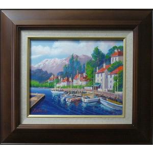 絵画 油絵 竹内敏彦 肉筆油絵 風景画 ヨーロッパ F10 送料無調