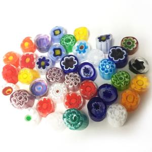 メール便可 ] ミルフィオリ 不透明 大粒 15g 【 ガラス 七宝焼