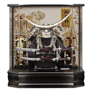 五月人形 久月 コンパクト 伊達政宗 兜ケース飾り 兜飾り 5号兜 取付