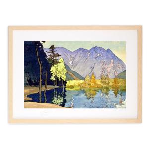 版画 絵画 名画 日本画 日本アルプス十二題 劔山の朝 吉田博