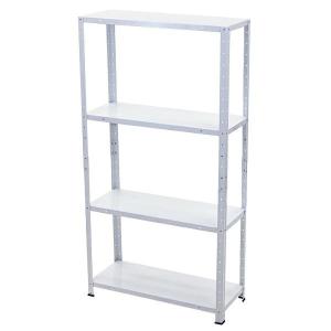 4段 スチールラック シルバー 約幅72×奥行31×高さ77.5〜137.5cm 高さ