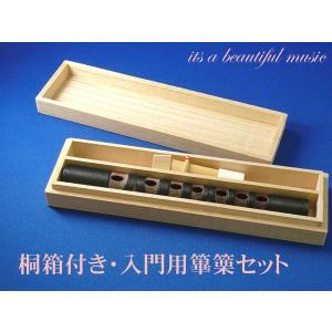 雅楽 篳篥(ヒチリキ) 樹脂製 ケース+盧舌(リード) 3点セット 黒巻 入門