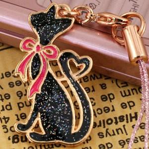 ハローキティ こうのとりキティ 根付けストラップ ピンク＆ブルー