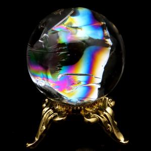 グリーン フローライト AAAAA 丸玉 直径 約51mm 虹入り レインボー