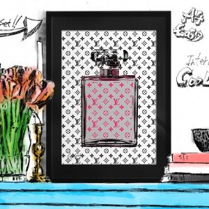 ポップアートポスター ブランド オマージュ ルイヴィトン 世界地図 A4