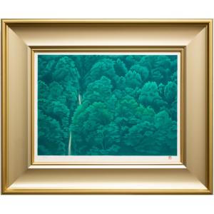 東山魁夷 静映 リトグラフ 東山すみ承認作 新復刻画 500部限定 額装品