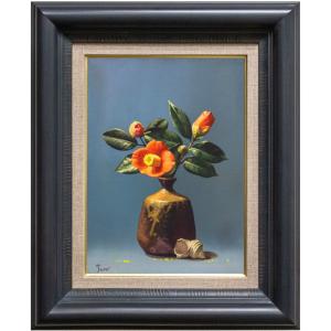 岩澤重夫 『緑山響水』 日本画 F4(4号) 絵画 風景 森 山 自然 送料無料