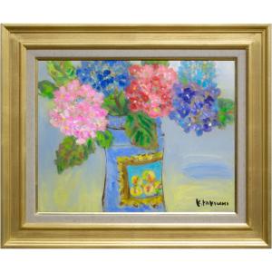 奥 龍之介「 マンドリンを持つ少女 」 油絵 ・ 油彩画 F4 ( 4号