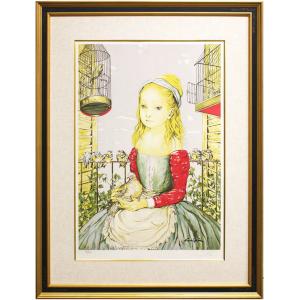 野田弘志 「 牡丹 」 ー 版画集 眼の記憶より 銅版画 洋画 絵画 花