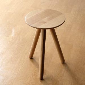 スツール 木製 おしゃれ 花台 丸椅子 玄関 サイドテーブル 3本脚