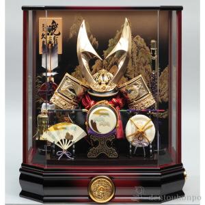 久月 名入れ木札無料 五月人形 兜飾り 取付ケース入り ガラスケース