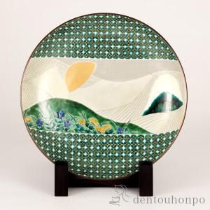 九谷焼 飾皿 吉田屋鶴 10号 ( 木箱名入れ有料 木札名入れ有料 退職祝い