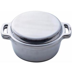 ムスイ 無水鍋 両手鍋 20cm 直火専用 1鍋8役 MUS62 シルバーカラー HAL