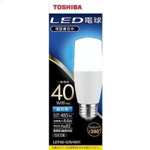 東芝 LED電球 T形E26 全方向300度 40W形相当 電球色 LDT4L-G／S／40V1