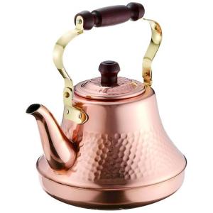 和平フレイズ やかん 2.4L ガス火専用 千歳 銅製 日本製 純銅 木柄丸型