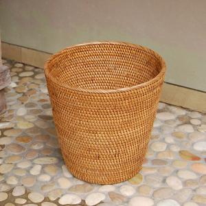 ゴミ箱 藤風 おしゃれ 手編み 籐 廃棄物 バスケット 小さな 籐収納