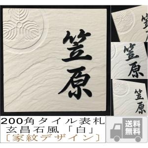 200角 玄昌石風表札 「シルバー」 タイル表札 デザイン表札 送料無料