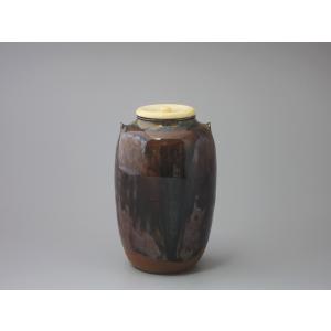 大名物写 槍の鞘肩衝茶入 松本鉄山造 共箱 金剛金襴仕覆 : 茶道具商 越