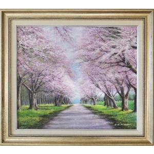 絵画 油絵 富士に桜 （木村由記夫） 【肉筆】【油絵】【桜絵】【富士