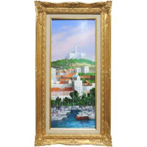 絵画 油絵 花のある風景 F20号 （高田美里） 【肉筆】【油絵】【花