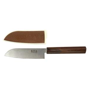 包丁 日本橋 木屋 No.6 ペティナイフ 150mm （鍔付・炭素鋼・黒強化木