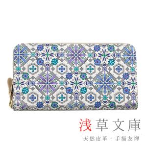 SNOOPY（スヌーピー） しあわせの花唐草 浅草文庫 高級牛革製長財布