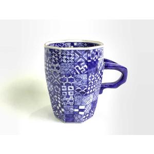 京焼・清水焼 矢野正三（碧黄石窯） 桝色小紋組湯呑 : 京焼・清水焼