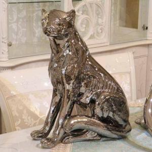 陶器 動物 ライオン 置物 イタリア製 獅子 完成品 ヨーロピアン