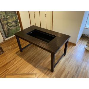 大型囲炉裏テーブル 1400x800x280mm 蓋付 座卓タイプ 無垢材 四国の杉