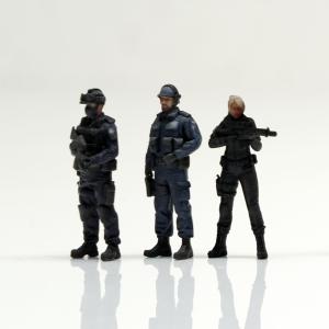 figreal 1/64 警察官 Policeセット001 3体 彩色済みフィギュア : 箱庭