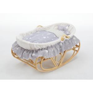 ゆりかご ベビー用家具 ラタン 籐 ヨーラン 赤ちゃん用 布団セット付