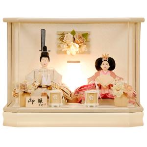 雛人形 親王飾り 鈴木晃隆作 ゴシック 小三五親王揃 LED照明付屏風