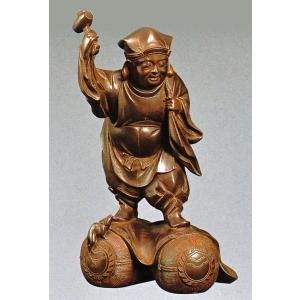 大黒様の置物／三俵大黒7号(古手色) 高岡銅器／送料無料 : 檜屋美術館