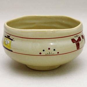 茶道具 抹茶茶碗 赤膚焼き 奈良絵 大塩恵旦窯 : 茶道具いまや静香園