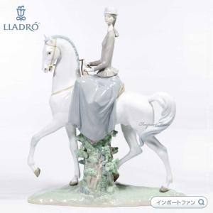 LLADRO（リヤドロ） 駆ける馬 ホワイト ウマ 午 干支 置物 01008682