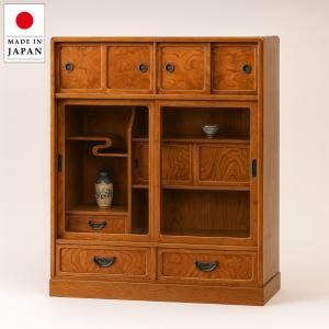 茶箪笥 茶棚 和茶棚 銀河 FK-307 幅85.5cm 欅 ケヤキ : 戸田家具