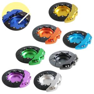 回転式】ブレーキディスクローター型 灰皿 青/赤 ブルー レッド USDM