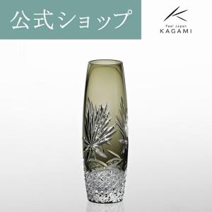KAGAMI 江戸切子（カガミクリスタル）一輪挿 花瓶 花器＜月下美人