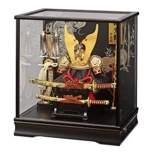 五月人形 兜飾り コンパクト 兜 ガラスケース飾り kabuto 富岳 165-712