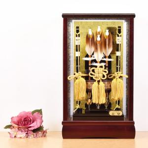 破魔弓 壁掛け 破魔矢飾り コンパクト 青 人気 ケース飾り ブルー 8号