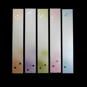 短冊練習帳 並幅（61×364mm）鳥の子紙 柄入り｜書道 書道用品 仮名 歌