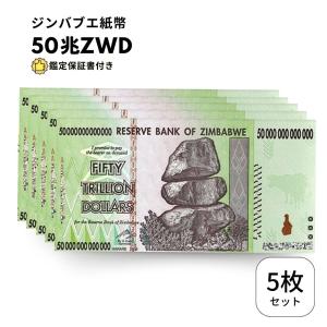 100兆ジンバブエドル 3枚【鑑定保証書付】ジンバブエ 紙幣 AUTHENTIC