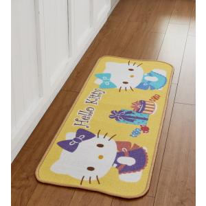 丸眞 ラグ ハローキティ ダイカットキティ 137×180 cm 変形 みんな